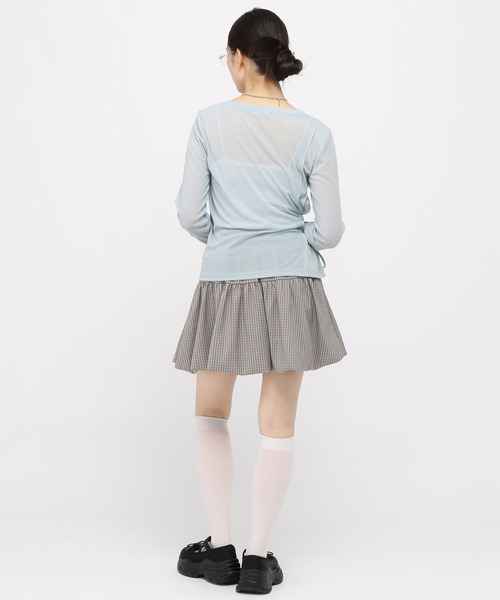 3.3 Field Trip （3.3フィールドトリップ）の「3.3 Field Trip／サイドレースアップロングスリーブ（Tシャツ/カットソー・レディース・チャコール/ブルー/アイボリー・FREE）」の13枚目の写真