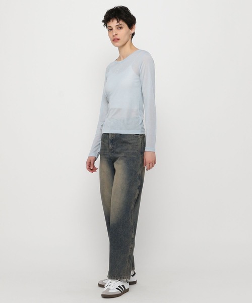 3.3 Field Trip （3.3フィールドトリップ）の「3.3 Field Trip／サイドレースアップロングスリーブ（Tシャツ/カットソー・レディース・チャコール/ブルー/アイボリー・FREE）」の17枚目の写真