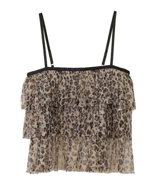 AMERICAN HOLIC（アメリカンホリック）の「ティアードチュールキャミソール（キャミソール・レディース・レオパード/ブラック・L/M）」の14枚目の写真