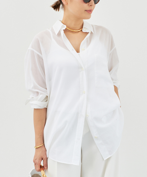 Deuxieme Classe(ドゥーズィエムクラス)の「*Minimal Sheer シャツ(シャツ/ブラウス・レディース・ホワイト・FREE)」の10枚目の写真
