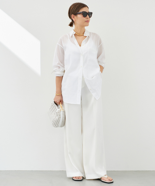 Deuxieme Classe(ドゥーズィエムクラス)の「*Minimal Sheer シャツ(シャツ/ブラウス・レディース・ホワイト・FREE)」の12枚目の写真