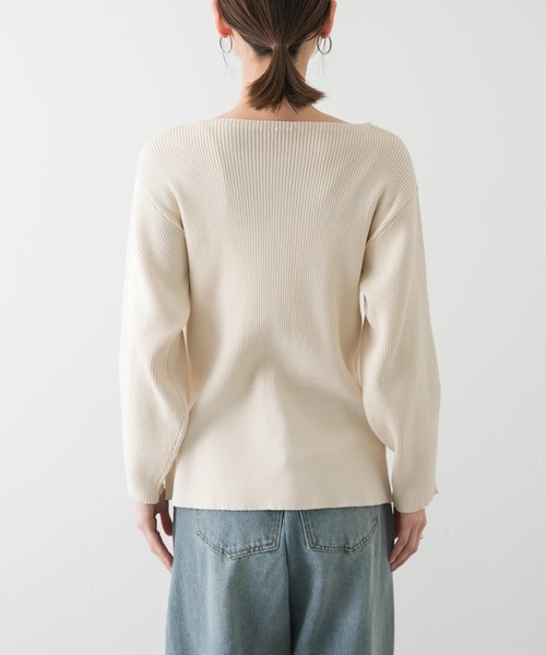 SENSE OF PLACE by URBAN RESEARCH（センスオブプレイスバイアーバンリサーチ）の「ボートネックジップカーディガン（カーディガン/ボレロ・レディース・アイボリー/ブラック/グレー・ONE）」の18枚目の写真