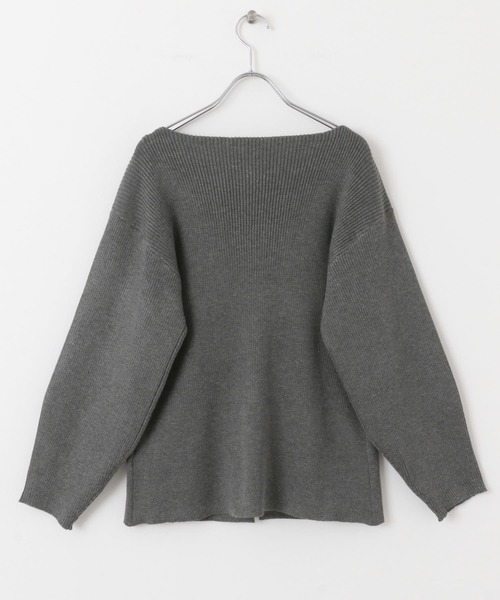 SENSE OF PLACE by URBAN RESEARCH（センスオブプレイスバイアーバンリサーチ）の「ボートネックジップカーディガン（カーディガン/ボレロ・レディース・アイボリー/ブラック/グレー・ONE）」の13枚目の写真