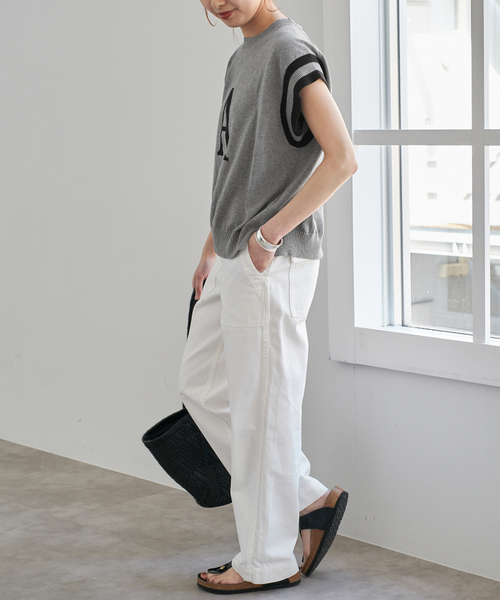 Spick & Span（スピックアンドスパン）の「アルファベットジャガードフレンチニット（ニット/セーター・レディース・グレー/ブラック・FREE）」の17枚目の写真