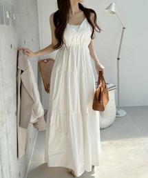 Ada.（エイダ）の「シャーリング ティアード バックシャン キャミワンピース（ワンピース）」