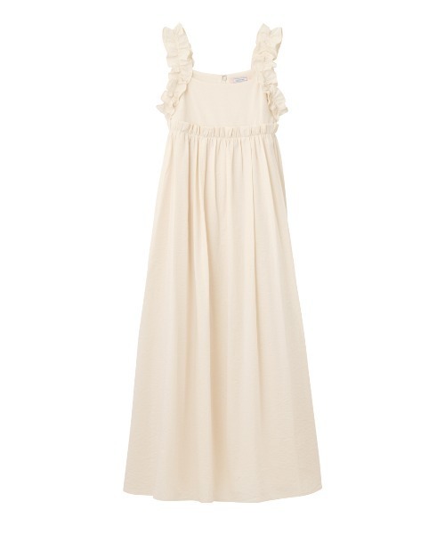 PEACH JOHN（ピーチジョン）の「フリルギャザーバックリボンワンピ（ワンピース・レディース・ピンク/カーキ/アイボリー・ONE SIZE）」の15枚目の写真