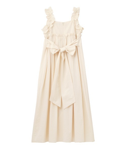PEACH JOHN（ピーチジョン）の「フリルギャザーバックリボンワンピ（ワンピース・レディース・ピンク/カーキ/アイボリー・ONE SIZE）」の16枚目の写真