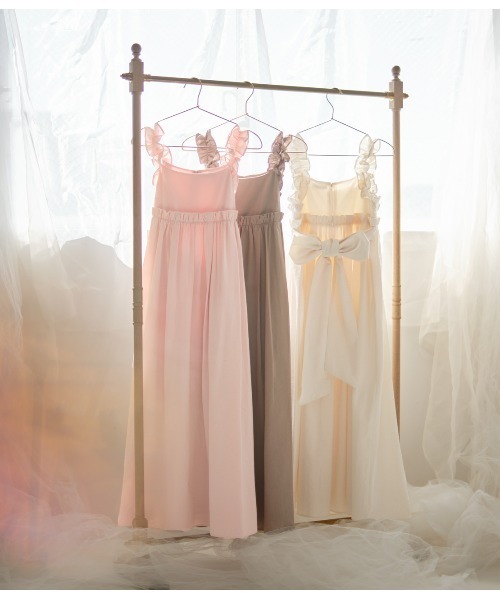 PEACH JOHN（ピーチジョン）の「フリルギャザーバックリボンワンピ（ワンピース・レディース・ピンク/カーキ/アイボリー・ONE SIZE）」の13枚目の写真