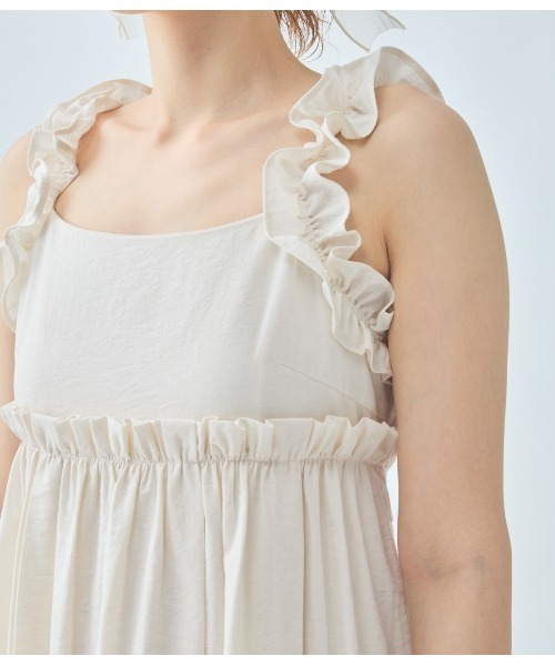 PEACH JOHN（ピーチジョン）の「フリルギャザーバックリボンワンピ（ワンピース・レディース・ピンク/カーキ/アイボリー・ONE SIZE）」の19枚目の写真