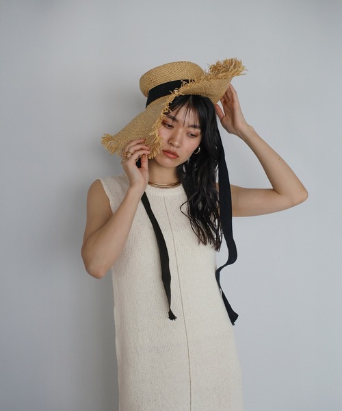 ENC(エンク)の「sleeveless summer knit one piece / ノースリサマーニットワンピース(ワンピース・レディース・アイボリー/ブラック/ダークブラウン・FREE)」の10枚目の写真
