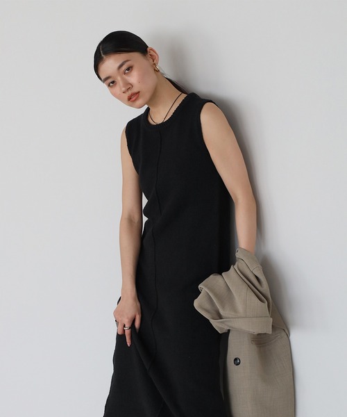 Rene ルネ 23ss サマーニットワンピース パール装飾 ペチコート