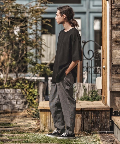 CAMBIO(カンビオ)の「mt9656-Zip Up Henley Neck Waffle Cut sew Tシャツ(Tシャツ/カットソー・メンズ・ホワイト/ブラック・S/M/L)」の8枚目の写真