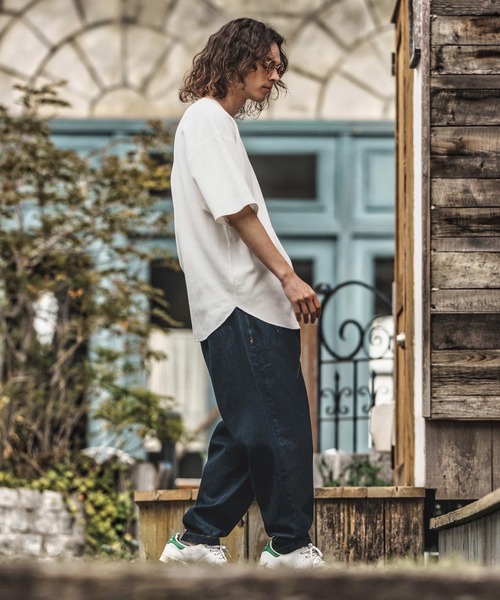 CAMBIO(カンビオ)の「mt9656-Zip Up Henley Neck Waffle Cut sew Tシャツ(Tシャツ/カットソー・メンズ・ホワイト/ブラック・S/M/L)」の14枚目の写真
