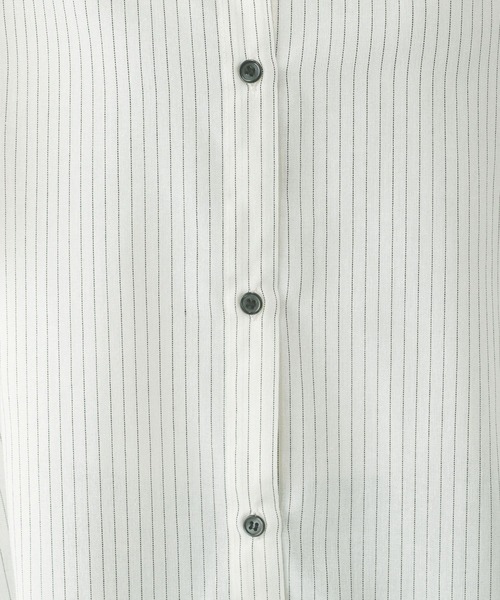 GLOBAL WORK（グローバルワーク）の「イージーケアリネンフリルブラウス/288652（シャツ/ブラウス・レディース・ミント/ブルー系その他/ストライプ/ブラック/ライトイエロー/ピンク・MEDIUM/LARGE/SMALL）」の20枚目の写真