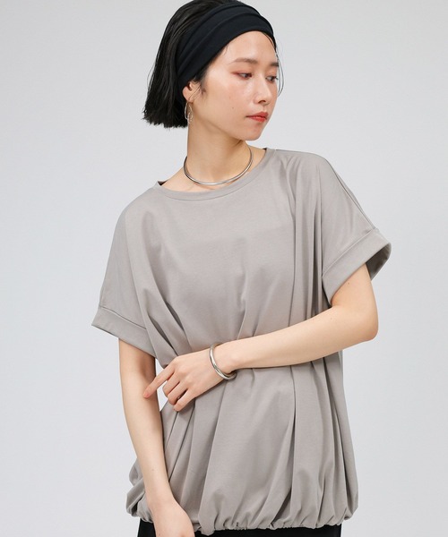 祝開店！大放出セール開催中 裾ギャザーTEE（Tシャツ/カットソー）｜BABYLONE（バビロン）の トップス