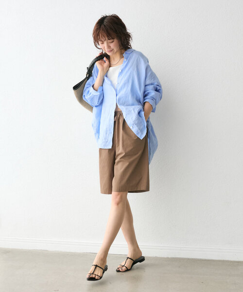 RIVE DROITE（リヴドロワ）の「【大人が穿きやすい】ハーフパンツ（その他パンツ・レディース・ブラック/ブラウン・36/38）」の8枚目の写真