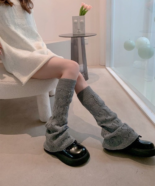 セール】【Dormiir】ハートニットレッグウォーマー（レッグウォーマー