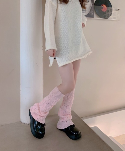 正規品 dimmoire ディムモアール ニットxシアーレッグウォーマー DimmMoire レッグウォーマー - メルカリ