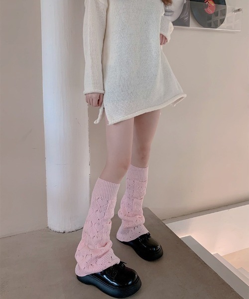 Dormiir】ハートニットレッグウォーマー（レッグウォーマー）｜Dormiir