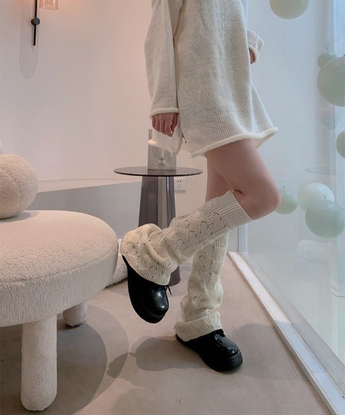 セール】【Dormiir】ハートニットレッグウォーマー（レッグウォーマー