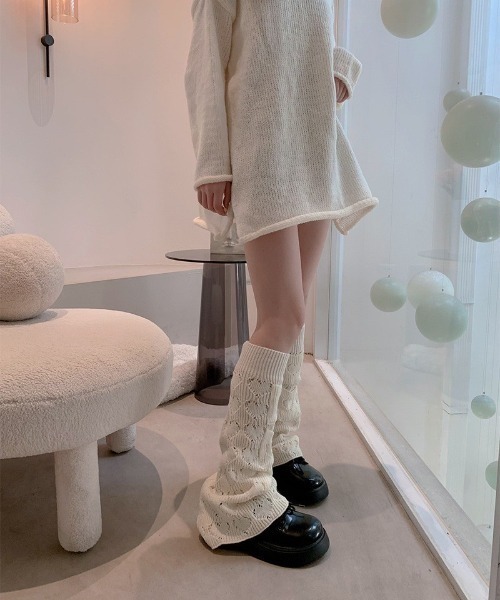 Dormiir】ハートニットレッグウォーマー（レッグウォーマー）｜Dormiir