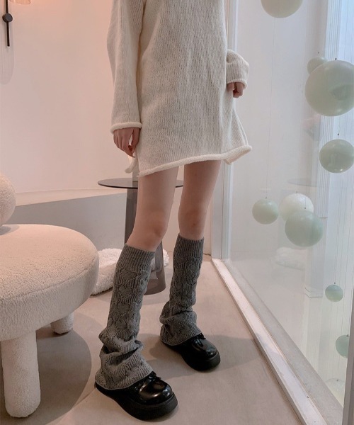 Dormiir】ハートニットレッグウォーマー（レッグウォーマー）｜Dormiir