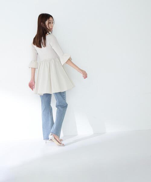 NATURAL BEAUTY BASIC(ナチュラルビューティーベーシック)の「◇ドッキングペプラムチュニック(ニット/セーター・レディース・ブラック/ベージュ/ライトグリーン・FREE)」の16枚目の写真