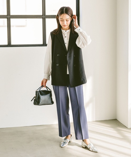 GLOBAL WORK（グローバルワーク）の「らくっションヒールグルカパンプス/323176（パンプス・レディース・ブラック/シルバー/アイボリー・MEDIUM/LARGE）」の4枚目の写真