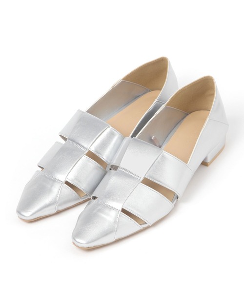 GLOBAL WORK（グローバルワーク）の「らくっションヒールグルカパンプス/323176（パンプス・レディース・ブラック/シルバー/アイボリー・MEDIUM/LARGE）」の8枚目の写真