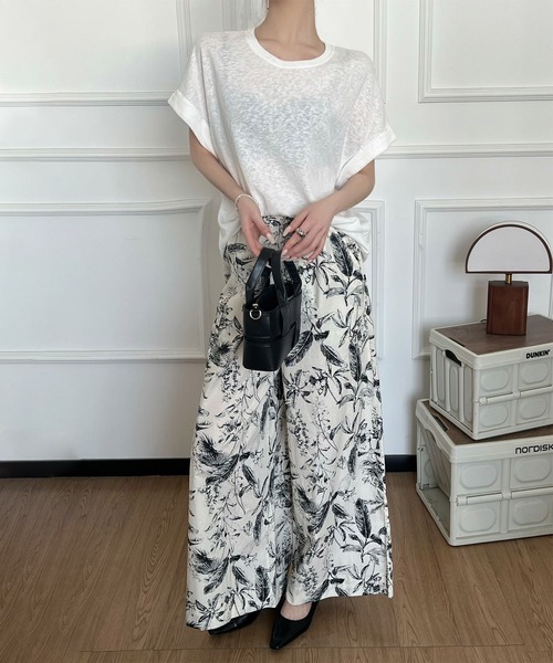 BANICO(バニコ)の「ゆったりシルエットTシャツ (SS)(Tシャツ/カットソー・レディース・ダークグリーン/グレー/ライトグレー/ネイビー/ベージュ/ホワイト/ライトベージュ/ブルー・LARGE/MEDIUM)」の10枚目の写真