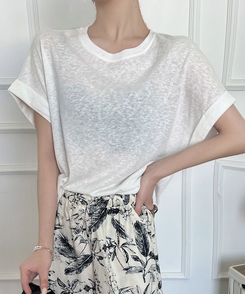 BANICO(バニコ)の「ゆったりシルエットTシャツ (SS)(Tシャツ/カットソー・レディース・ダークグリーン/グレー/ライトグレー/ネイビー/ベージュ/ホワイト/ライトベージュ/ブルー・LARGE/MEDIUM)」の15枚目の写真