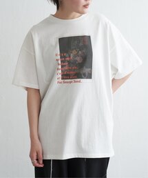 フラワープリントオーバーサイズTシャツ