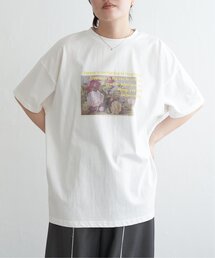 フラワープリントオーバーサイズTシャツ