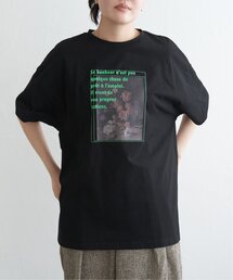 フラワープリントオーバーサイズTシャツ