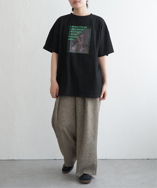 VENCEEXCHANGE（ヴァンスエクスチェンジ）の「フラワープリントオーバーサイズTシャツ（Tシャツ/カットソー・レディース・オフホワイト/その他1/ブラック・FREE）」の15枚目の写真