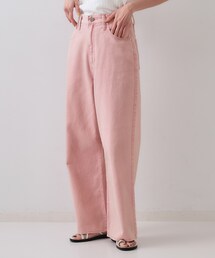 OPAQUE.CLIP | ワイドストレートカラーデニム【洗濯機洗い可】(デニムパンツ)