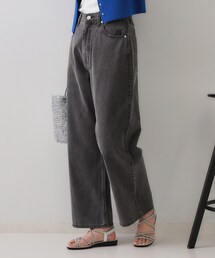 OPAQUE.CLIP | ワイドストレートカラーデニム【洗濯機洗い可】(デニムパンツ)