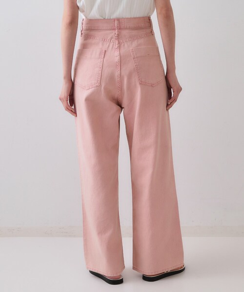 OPAQUE.CLIP（オペークドットクリップ）の「ワイドストレートカラーデニム【洗濯機洗い可】（デニムパンツ・レディース・チャコールグレー/ベビーピンク・40/38）」の13枚目の写真