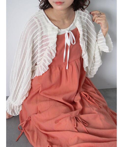 ehka sopo(エヘカソポ)の「リボンキャミワンピース(ワンピース・レディース・キナリ/オレンジ/ブラック・F)」の11枚目の写真