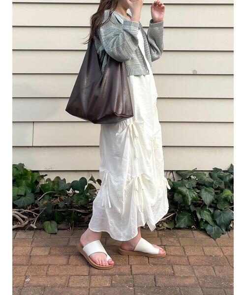 ehka sopo(エヘカソポ)の「リボンキャミワンピース(ワンピース・レディース・キナリ/オレンジ/ブラック・F)」の14枚目の写真