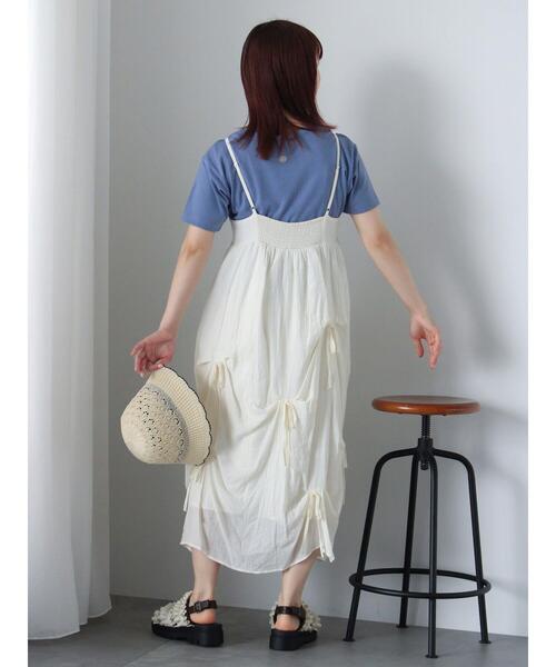 ehka sopo(エヘカソポ)の「リボンキャミワンピース(ワンピース・レディース・キナリ/オレンジ/ブラック・F)」の22枚目の写真