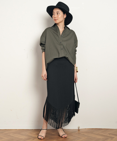 AP STUDIO（エーピーストゥディオ）の「【TEURN STUDIOS/ターンスタジオ】Relaxed-fit poplin shirt（シャツ/ブラウス・レディース・カーキ・FREE）」の9枚目の写真