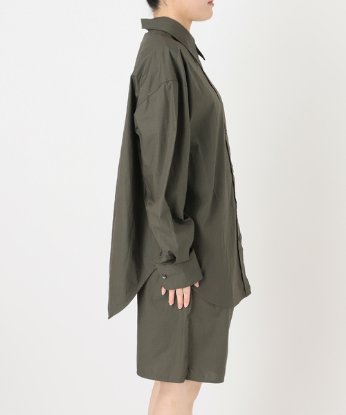 AP STUDIO（エーピーストゥディオ）の「【TEURN STUDIOS/ターンスタジオ】Relaxed-fit poplin shirt（シャツ/ブラウス・レディース・カーキ・FREE）」の15枚目の写真