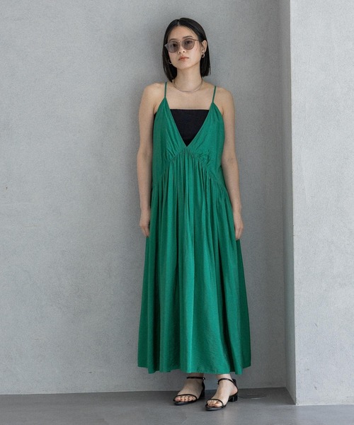 A part by（アパートバイ）の「【今年も登場！ドットシシュウキャミワンピース（ワンピース・レディース・ブラック/ブラウン/オフホワイト/ホワイト系その他2/ブラック系その他2/グリーン系その他3/ベージュ・FREE）」の7枚目の写真