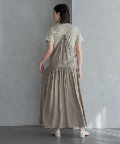 A part by（アパートバイ）の「【今年も登場！ドットシシュウキャミワンピース（ワンピース・レディース・ブラック/ブラウン/オフホワイト/ホワイト系その他2/ブラック系その他2/グリーン系その他3/ベージュ・FREE）」の14枚目の写真