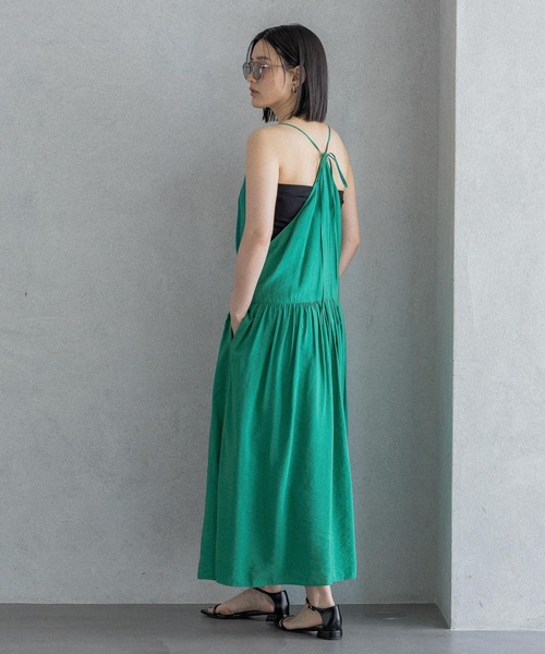 A part by（アパートバイ）の「【今年も登場！ドットシシュウキャミワンピース（ワンピース・レディース・ブラック/ブラウン/オフホワイト/ホワイト系その他2/ブラック系その他2/グリーン系その他3/ベージュ・FREE）」の16枚目の写真