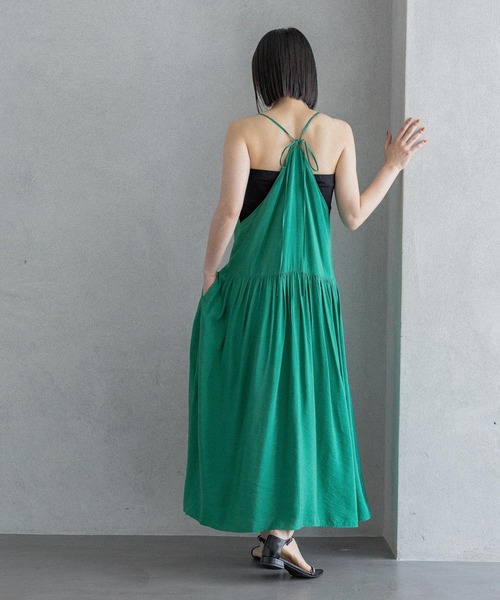 A part by（アパートバイ）の「【今年も登場！ドットシシュウキャミワンピース（ワンピース・レディース・ブラック/ブラウン/オフホワイト/ホワイト系その他2/ブラック系その他2/グリーン系その他3/ベージュ・FREE）」の17枚目の写真