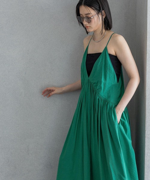 A part by（アパートバイ）の「【今年も登場！ドットシシュウキャミワンピース（ワンピース・レディース・ブラック/ブラウン/オフホワイト/ホワイト系その他2/ブラック系その他2/グリーン系その他3/ベージュ・FREE）」の18枚目の写真