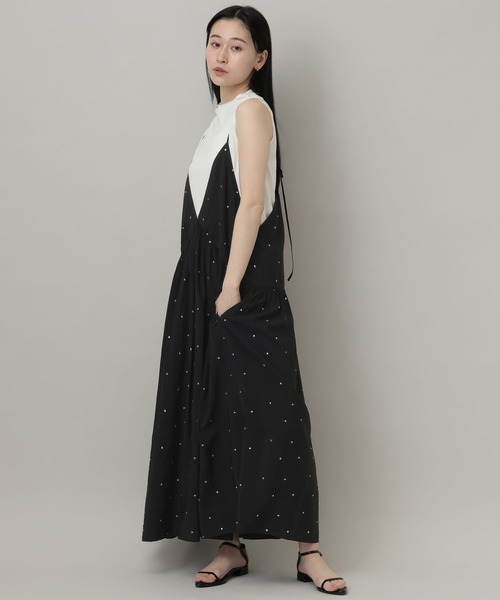A part by（アパートバイ）の「【今年も登場！ドットシシュウキャミワンピース（ワンピース・レディース・ブラック/ブラウン/オフホワイト/ホワイト系その他2/ブラック系その他2/グリーン系その他3/ベージュ・FREE）」の20枚目の写真