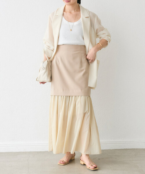 RIVE DROITE(リヴドロワ)の「【清涼感◎】カラミメッシュテーラードジャケット(テーラードジャケット・レディース・ブラック/グレイッシュベージュ/ホワイト系その他・FREE)」の15枚目の写真